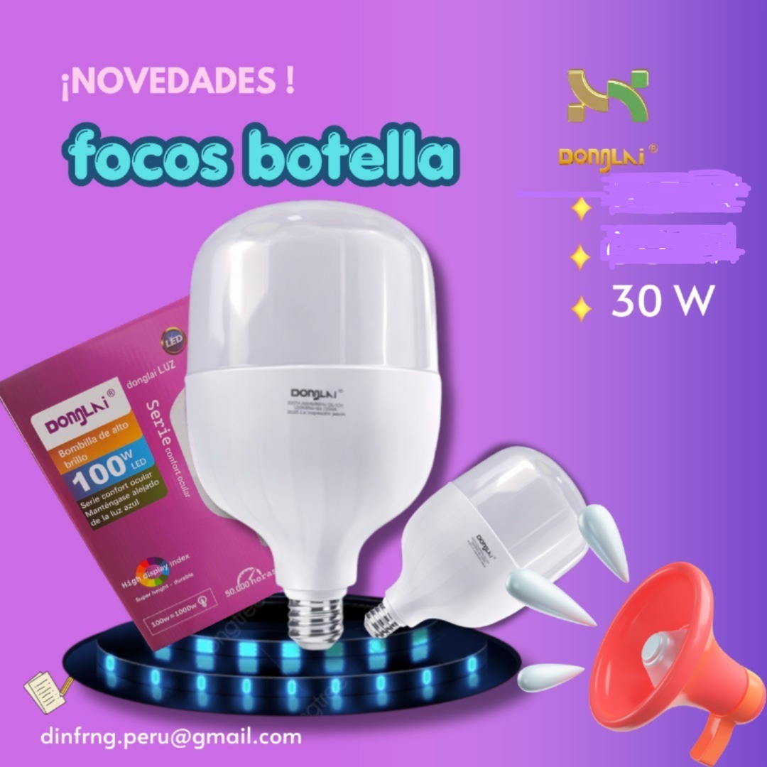 FOCO LED MODEL BOTELLA 50W 220V E27